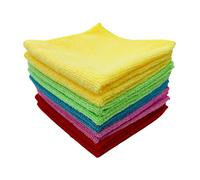 1ABOVE 10 Pack Microfibre Cleaning Cloths,Multifunctional,Highly Absorbent, Lint-Free, Washable Dusters for, Home, Kitchen, Car, Windows, Motorbike and Office (30x30cm)