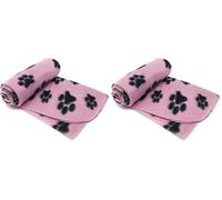 1ABOVE 100x150cm Long Soft & Cosy Pet Blanket, Ideal for Home or Tarvel, Machine Washable, Suitable for Cats and Dogs - Pink (Pack of 2)