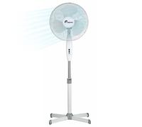 1ABOVE 16" Pedestal Fan - Quiet Powerful Cooling, 45W, 85 Degree Oscillation, 3 Speed, 140cm Adjustable Height, Extra Wide Anti-Tip Base, (White)