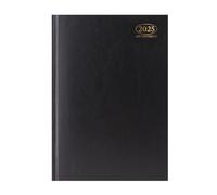 1ABOVE 2025 A4 Week to View Diary| Appointment Diary | WTV A4 Planner | Hardback Cover | Casebound for Home and Office Use (Black)