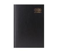 1ABOVE 2026 A5 Day-to-Page Appointment Diary | Premium Hardback Casebound Planner with Hourly Schedule | Daily Organiser & Year Planner for Home, Office & Business(BLACK)