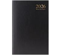 1ABOVE 2026 A5 Week-to-View Diary by 1ABOVE - Casebound Hardback Weekly Planner with 60gsm Paper - Compact Organizer for Home, Office & Everyday Use(BLACK)