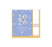 1ABOVE 2026 Family Organiser Calendar Wall Planner With Memo Pad & Shopping List, Monthly Five Columns - BEES