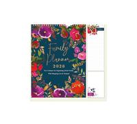 1ABOVE 2026 Family Organiser Calendar Wall Planner With Memo Pad & Shopping List, Monthly Five Columns - FLOWER