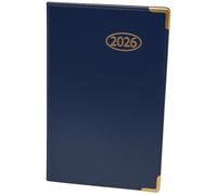 1ABOVE 2026 Pocket Diary, A7 Week to View PVC Leather Effect Diary with Metal Corners | Personal Notes |Year Planner for Home and Office Use (BLUE)