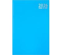 1ABOVE 2026 Premium Quality A4 Week to View Diary| Pastel colour| Hardback Casebound Cover & Ribbon Marker WTW Year Planner for Business, Office, Home, Appointments (LIGHT BLUE)