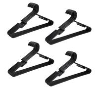 1Above 25pk Adult Black Plastic Coat Hangers | Strong Clothes Hangers for Clothes Rail and Closet | Suit Pants Trouser Bar and Clips | Anti-Slip | Size: 39 x 20cm (100)