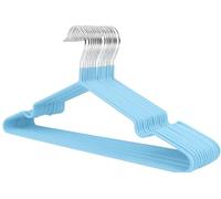 1Above 25x Premium Rubber Coated Metal Hangers - Heavy Duty - Space Saving Organiser Clothes Hangers for Wardrobes Coat Rack Rails Thin and Non-Slip Chrome (BLUE)