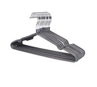 1Above 25x Premium Rubber Coated Metal Hangers - Heavy Duty - Space Saving Organiser Clothes Hangers for Wardrobes Coat Rack Rails Thin and Non-Slip Chrome (GREY)