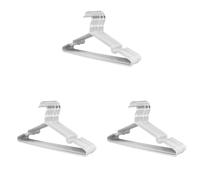 1Above 25x Premium Rubber Coated Metal Hangers - Heavy Duty - Space Saving Organiser Clothes Hangers for Wardrobes Coat Rack Rails Thin and Non-Slip Chrome (WHITE) (Pack of 3)