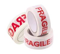 1ABOVE | 3 Rolls Fragile Tape for Packing 48mm x 66m |Premium Quality Tape |Heavy Duty|Deal for Moving Home|Box Tape