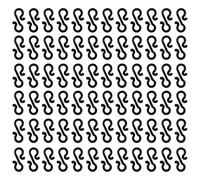 1ABOVE 36Pcs Black Mini S Shape Gutter Hooks, Reusable Christmas Light Hangers, Plastic Gutter Hanging Clips for Outdoor Festival & Seasonal Fairy Lights