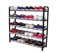 1ABOVE 5 Tier Heavy Duty Shoe Rack Organiser - Quick Tool-Free Assembly, Space Saving Storage Unit for Approx. 15 Pairs of Shoes (Black)