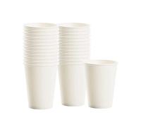 1ABOVE 50 Pack 12 oz White Disposable Paper Cups, 100% Natural and Recyclable Hot and Cold Drink Cups, Perfect for Homes and Office