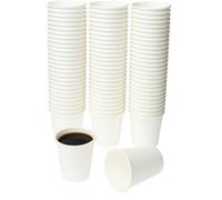 1ABOVE 50 Pack 8 oz White Disposable Paper Cups, 100% Natural and Recyclable Hot and Cold Drink Cups, Perfect for Homes and Office