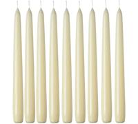 1ABOVE 50 Pack Tapered Dinner Candles | Unscented - Slow Burning Candles | Multi-Purpose | Smokeless Candles (Ivory)