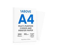 1ABOVE A4 Multi-Purpose Copier and Printer Paper - 200 Sheets, 80gsm Bright White Paper - Size 297mm x 210mm (1)