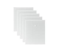1ABOVE A5 Clear Popper Wallets - Pack of 5 Plastic Document Folders with Snap Closure, Transparent Filing Wallets for Office, School & Home Organization