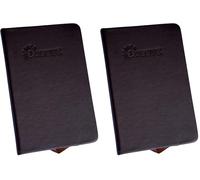 1ABOVE A6 Soft Feel Notebook with Lined Pages | Hardback Journal | Elastic Closure and Ribbon |Paper Pocket | 80gsm | 160 Pages (80 Sheets) -TAN (Pack of 2)