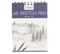 1ABOVE Artists Sketch pad,Spiral Bound Sketch Pad Sketch Paper for Artists. Ideal for The Studio, School Or at Home - 170gsm Cartridge Paper (A5)