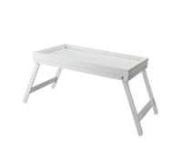 1ABOVE Bamboo Folding Breakfast Tray, Multipurpose Lap Tray for Breakfast in Bed, Sofa, Eating, Working, Serving, Drawing, Laptop Stand & Snack Tray (WHITE)
