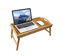1ABOVE Bamboo Folding Breakfast Tray with Handles, Multipurpose Lap Tray for Breakfast in Bed, Sofa, Eating, Working, Serving, Drawing, Laptop Stand & Snack Tray (NATURAL)