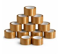 1ABOVE Brown Packing Tape 48mm x 66m (12 Rolls) - Premium 54 Micron Heavy Duty Parcel Tape for Moving, Shipping & Box Sealing