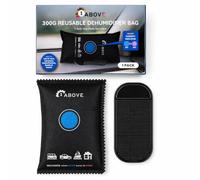 1Above Car Dehumidifier Bag Reusable 300G - Moisture Absorber with Humidity Indicator, Microwave Rechargeable Damp Trap with Anti-Slip Pads for Car, Home, Wardrobe, Caravan & Boat