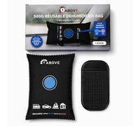 1Above Car Dehumidifier Bag Reusable 500G - Moisture Absorber with Humidity Indicator, Microwave Rechargeable Damp Trap with Anti-Slip Pads for Car, Home, Wardrobe, Caravan & Boat