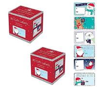 1ABOVE Christmas Collection Adhesive Label Pack of 160 Labels (Holographic FOIL)