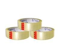 1ABOVE Clear Packing Tape - 3 Rolls (24mm x 40m) Strong Adhesive Sellotape for Boxes, Parcel Sealing, Gift Wrapping, Home & Office Use