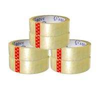 1ABOVE Clear Packing Tape - 6 Rolls (24mm x 40m) Strong Adhesive Sellotape for Boxes, Parcel Sealing, Gift Wrapping, Home & Office Use