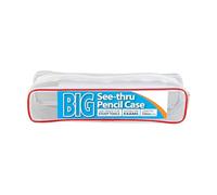 1ABOVE Clear Rectangle Exam Pencil Case, 330 x 130 mm, Large Transparent Storage for Study Tools