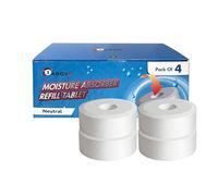 1ABOVE Dehumidifier Refill Tabs - 4-Pack | Universal Fit for 450g Moisture Absorber Units or 1L Traps | Fights Damp, Condensation & Musty Smells | Home, Garage, Bathroom, Office Use