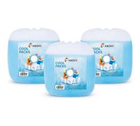 1ABOVE Freezer Blocks 3 Pack - Reusable Ice Packs with Easy-Grip Finger Hole for Lunch Boxes, Cool Bags & Camping - Long Lasting BPA-Free Ice Blocks for Coolers