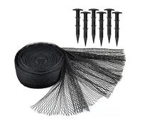 1ABOVE Koi Pond Netting Kit 3m x 4m - Heavy Duty Black Fine Mesh Pond Cover with 6 Reusable Stakes, UV Resistant Woven Netting, Protects Koi Fish from Herons, Birds, Cats & Predators, Leaf & Debris