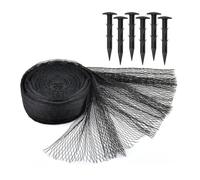 1ABOVE Koi Pond Netting Kit - 4 x 6m Heavy Duty Black Fine Mesh Pond Cover with 6 Stakes, UV Resistant Woven Netting, Protects Koi Fish from Herons, Birds, Cats & Predators, Leaf & Debris