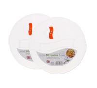 1ABOVE Microwave Food Cover Plate Set, 26 cm, Ventilated Dish Covers, Kitchen Cooking, 2-Pack