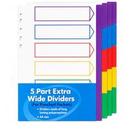 1ABOVE Pack of 10 A4 Extra Wide Colour Coded 10 Part Strong Filing Subject Dividers Tabbed Index Ideal for Business, Home, School and Student use (1)