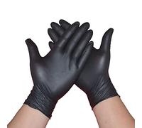 1ABOVE Pack of 100 Black Nitrile Examination Gloves - Multipurpose, Powder Free and Latex Free Disposable Gloves, for Food, Safety, Medical, Barber Shop, Garage etc- Extra Large