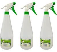 1ABOVE Pack of 3 Spray Bottles 1000ml - Refillable Plastic Water Spray Bottles with Adjustable Nozzle | Mist & Stream Sprayer for Cleaning, Gardening, Plants & Hair