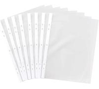 1ABOVE Premium 60 Micron 100-Pack A4 Punched Plastic Wallets - Crystal Clear Glass Finish, Durable Poly Pockets Perfect for Organizing Paper, Documents, and Files