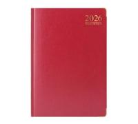 1ABOVE Premium Quality| 2026 Diary | A4 Week to View Diary| 60gsm-Paper| Hardback Gilt Edges Metal Corners for Home and Office Use (Red)