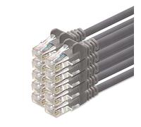 1aTTack CAT5 UTP network patch cable with 2x RJ45 plug set gray 10 pieces - 5m