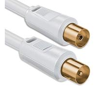 1aTTack Coaxial Connection Cable Antenna Cable Sat Cable F-Connector Coaxial Male to Coaxial Female Double-Shielded / Triple Shielded / Quadruple Shielded / 75 db / 85 db / 100 db / 110 db / 120 db / 125 db Koax Weiss St-Ku gold 85db 3,75 Meter