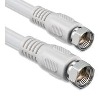 1aTTack.de SAT antenna cable 3.5 meters 2x shielded F plug > F plug (fully shielded) SAT white F-F 85db