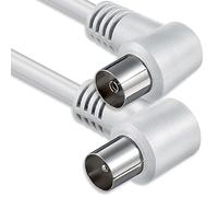 1aTTack Coaxial Connection Cable Antenna Cable Sat Cable F-Connector Coaxial Male to Coaxial Female Double-Shielded / Triple Shielded / Quadruple Shielded / 75 db / 85 db / 100 db / 110 db / 120 db / 125 db Koax weiss St-Ku (2xWinkel) 75db 1,5 Meter