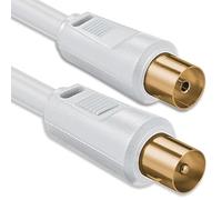 1aTTack Coaxial Connection Cable Antenna Cable Sat Cable F-Connector Coaxial Male to Coaxial Female Double-Shielded / Triple Shielded / Quadruple Shielded / 75 db / 85 db / 100 db / 110 db / 120 db / 125 db Koax weiss St-Ku gold 85db 1,5 Meter