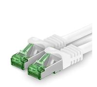 1aTTack.de 0.25 M Cat.7 Network Cable 1 Piece Cat7 Patch Cable Lan Cable Ethernet RJ45 10 Gbit/s (All Internet Speeds) White 0.25 Meters