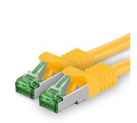 1aTTack.de 0.25 M Cat.7 Network Cable 1 Piece Cat7 Patch Cable Lan Cable Ethernet RJ45 10 Gbit/s (All Internet Speeds) Yellow 0.25 Meters